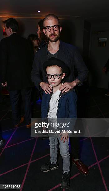Lewin Lloyd and Jamie Lloyd attends the press night after party for "The Homecoming" at The Electric Carousel on November 23, 2015 in London, England.
