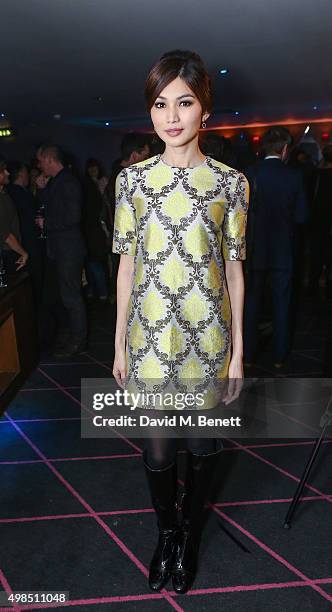 Gemma Chan attends the press night after party for "The Homecoming" at The Electric Carousel on November 23, 2015 in London, England.