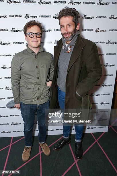 Josh McGuire and Eliot Levy attend the press night after party for "The Homecoming" at The Electric Carousel on November 23, 2015 in London, England.