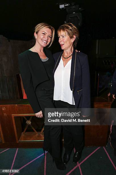 Tina Hobley and Celia Imrie attend the press night after party for "The Homecoming" at The Electric Carousel on November 23, 2015 in London, England.