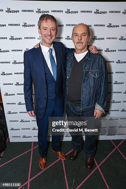 John Simm and Keith Allen attend the press night after party for "The Homecoming" at The Electric Carousel on November 23, 2015 in London, England.