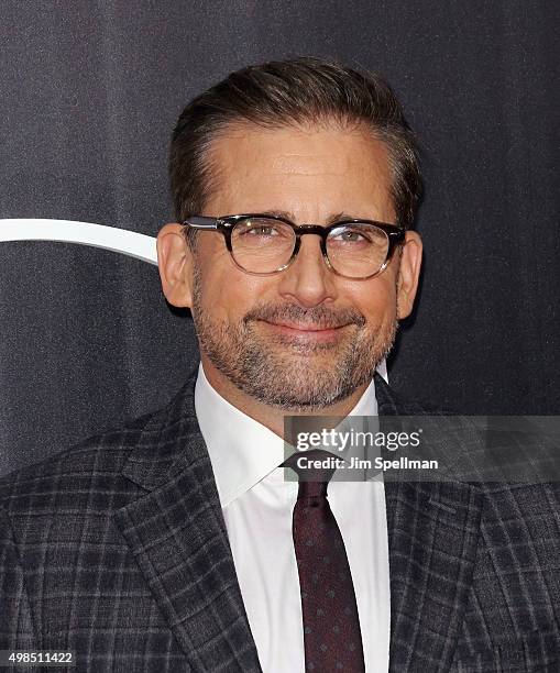 Actor Steve Carell attends the "The Big Short" New York premiere at Ziegfeld Theater on November 23, 2015 in New York City.