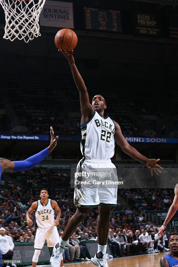 Detroit Pistons v Milwaukee Bucks