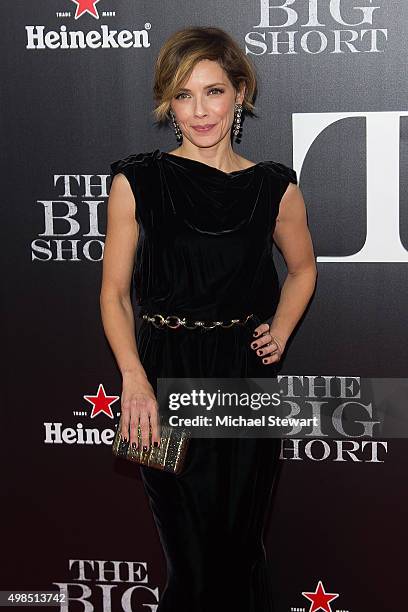 Actress Mili Avital attends "The Big Short" New York premiere at Ziegfeld Theater on November 23, 2015 in New York City.