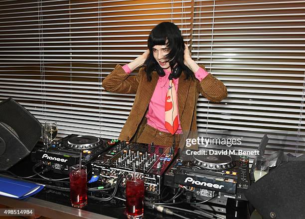 Josh Quinton DJs at the British Fashion Awards official afterparty hosted by St Martins Lane and sponsored by Ciroc Vodka at St Martins Lane on...