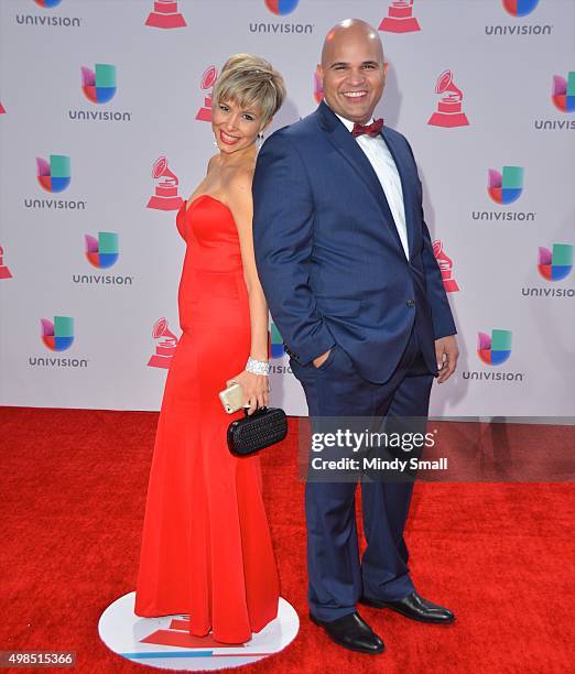 Ariana and Bernardino attend the 16th Latin GRAMMY Awards at the MGM Grand Garden Arena on November 19, 2015 in Las Vegas, Nevada.