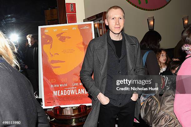 Jason Mann attends the New York screening of "Meadowland" directed by Reed Morano with Olivia Wilde hosted by Martin Scorsese, after party on...