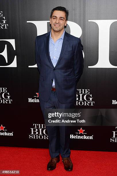 Vincent Daniel attends "The Big Short" New York premiere at Ziegfeld Theater on November 23, 2015 in New York City.