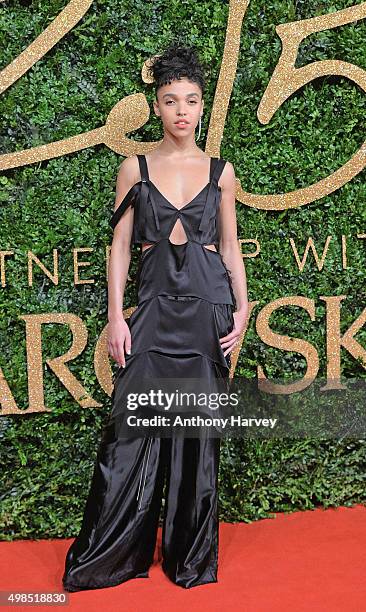 Twigs attends the British Fashion Awards 2015 at London Coliseum on November 23, 2015 in London, England.