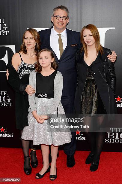 Adam McKay and Shira Piven attend "The Big Short" New York premiere at Ziegfeld Theater on November 23, 2015 in New York City.