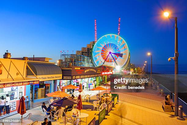 daytona beach boardwalk amusement area florida usa - daytona beach boardwalk stock pictures, royalty-free photos & images