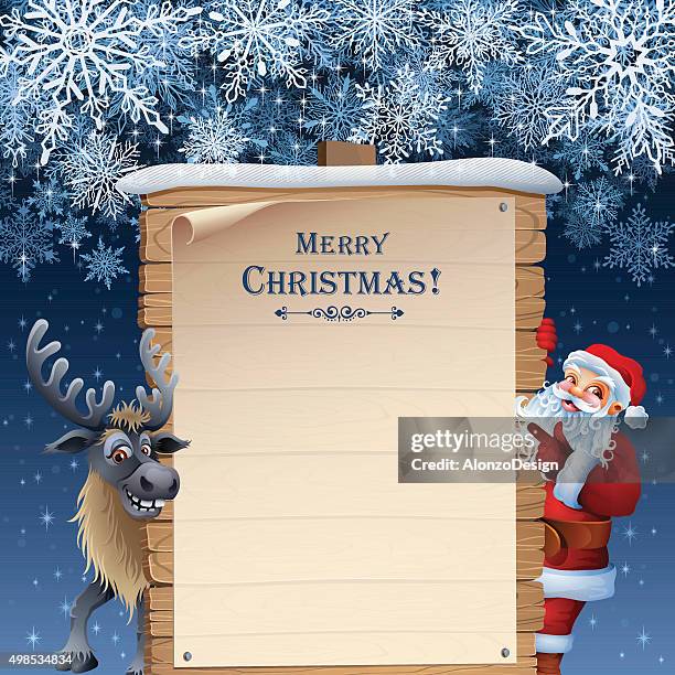 ilustraciones, imágenes clip art, dibujos animados e iconos de stock de santa's list - christmas letter