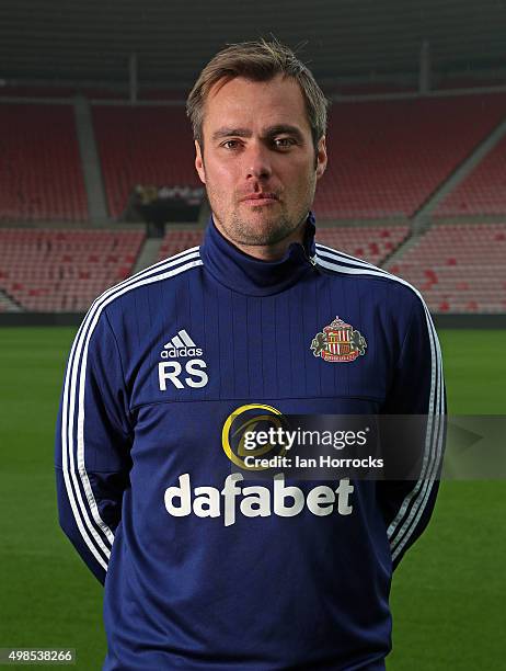 Robbie Stockdale pictured during the Sunderland Team photo shoot at the Stadium of Light on November 05, 2015 in Sunderland, England.