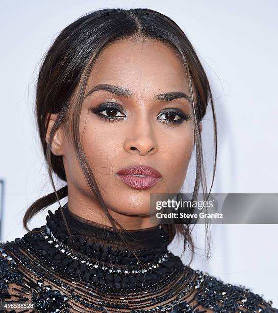 Ciara arrives at the 2015 American Music Awards at Microsoft Theater on November 22, 2015 in Los Angeles, California.