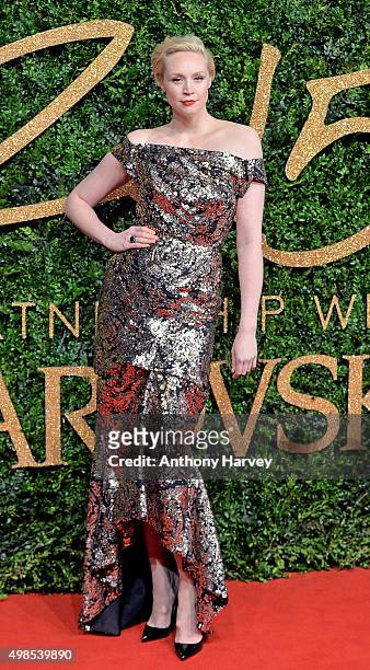 Gwendoline Christie attends the British Fashion Awards 2015 at London Coliseum on November 23, 2015 in London, England.