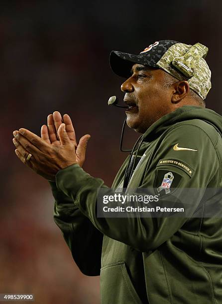 Head coach Marvin Lewis of the Cincinnati Bengals watches the action during the NFL game against the Arizona Cardinals at the University of Phoenix...