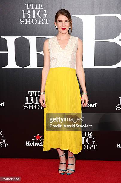 Actress Lily Rabe attends "The Big Short" New York screening Ziegfeld Theater on November 23, 2015 in New York City.