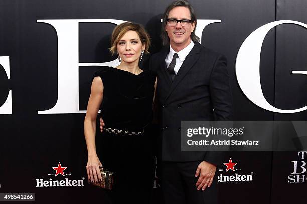 Mili Avital and Charles Randolph attend "The Big Short" New York premiere at Ziegfeld Theater on November 23, 2015 in New York City.