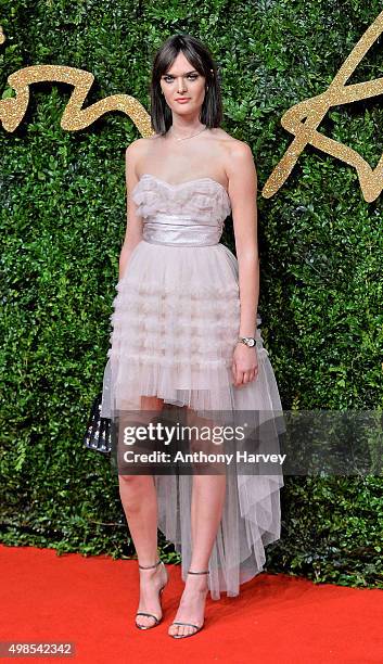 Sam Rollinson attends the British Fashion Awards 2015 at London Coliseum on November 23, 2015 in London, England.