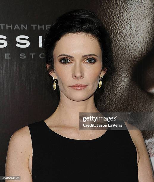 Actress Bitsie Tulloch attends a screening of "Concussion" at Regency Village Theatre on November 23, 2015 in Westwood, California.