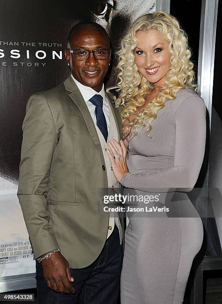 Actor Tommy Davidson and wife Amanda Davidson attend a screening of "Concussion" at Regency Village Theatre on November 23, 2015 in Westwood,...