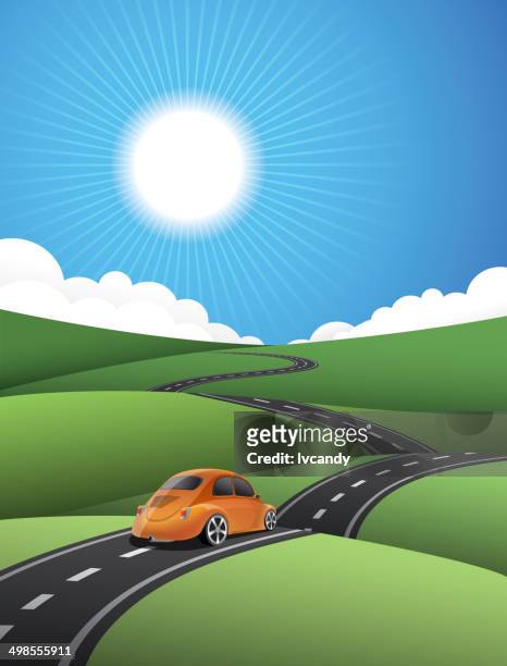 country road - country road stock-grafiken, -clipart, -cartoons und -symbole