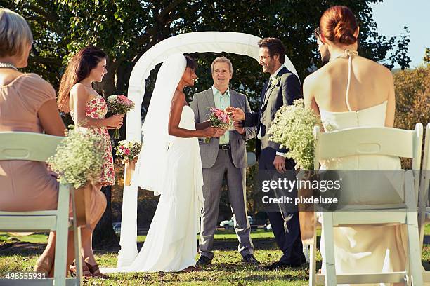 i want all of you, forever, every day - outdoor wedding ceremony vows stock pictures, royalty-free photos & images