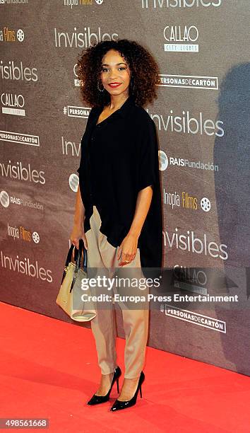 Montse Pla attends 'Invisibles ' charity premiere at Callao cinema on November 23, 2015 in Madrid, Spain.