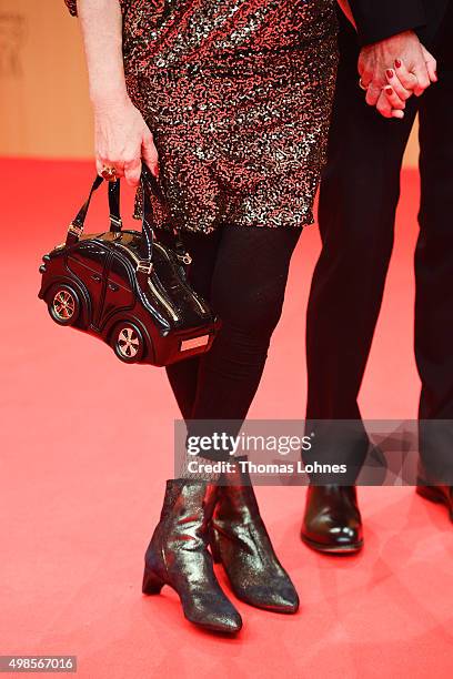 Michaela May, bag detail, attends the Bambi Awards 2015 at Stage Theater on November 12, 2015 in Berlin, Germany.