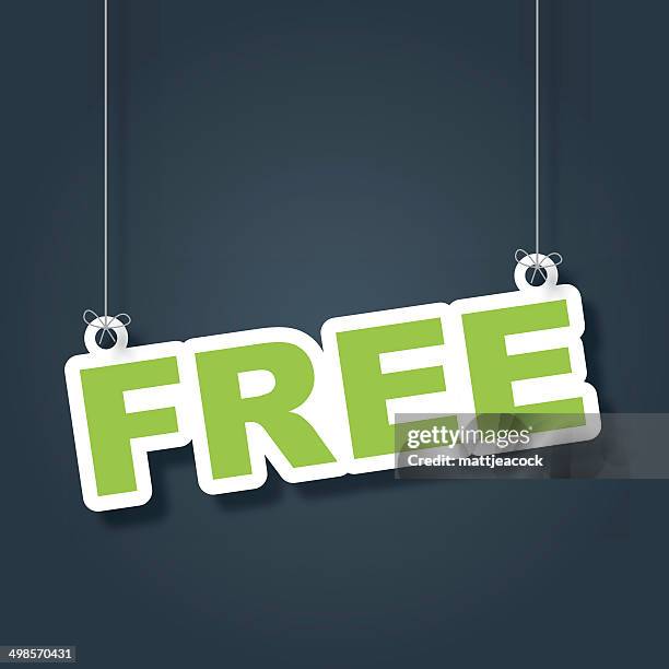 free hanging label - manufactured object stock illustrations