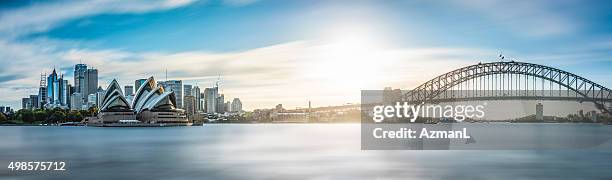 sydney skyline panorama 51 mp - opera house sydney stockfoto's en -beelden