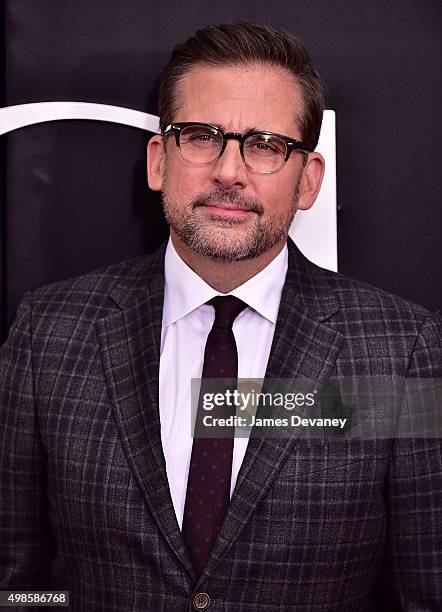 Steve Carell attends "The Big Short" New York Premiere at Ziegfeld Theater on November 23, 2015 in New York City.