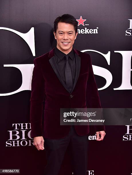 Byron Mann attends "The Big Short" New York Premiere at Ziegfeld Theater on November 23, 2015 in New York City.