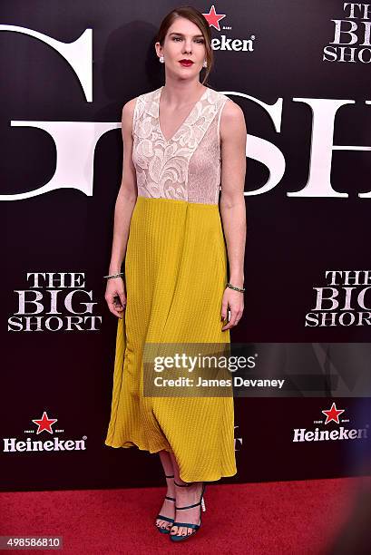 Lily Rabe attends "The Big Short" New York Premiere at Ziegfeld Theater on November 23, 2015 in New York City.