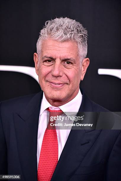 Anthony Bourdain attends "The Big Short" New York Premiere at Ziegfeld Theater on November 23, 2015 in New York City.