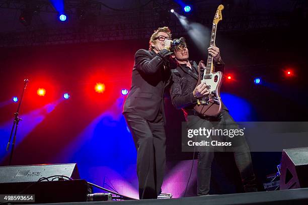 Richard Butler performs with his British band The Psychedelic Furs during first day of Corona Festival at Autódromo Hermanos Rodríguez on November...