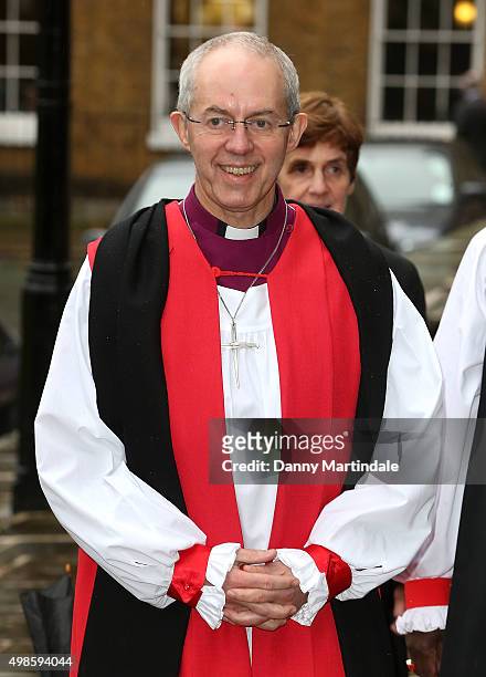 Archbishop Justin Welby attend the inauguration of the tenth General Synod at Westminster Abbey on November 24, 2015 in London, England.
