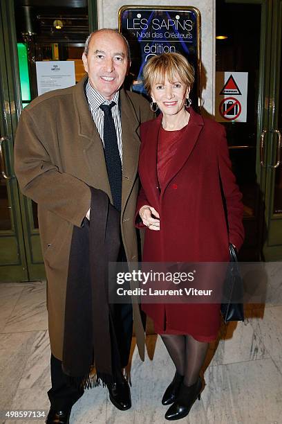 Rachid Khimoune and his wife Eve Ruggieri attend the 20th edition of ' Les Sapins de Noel des Createurs' - Designer's Christmas Trees Auction to...