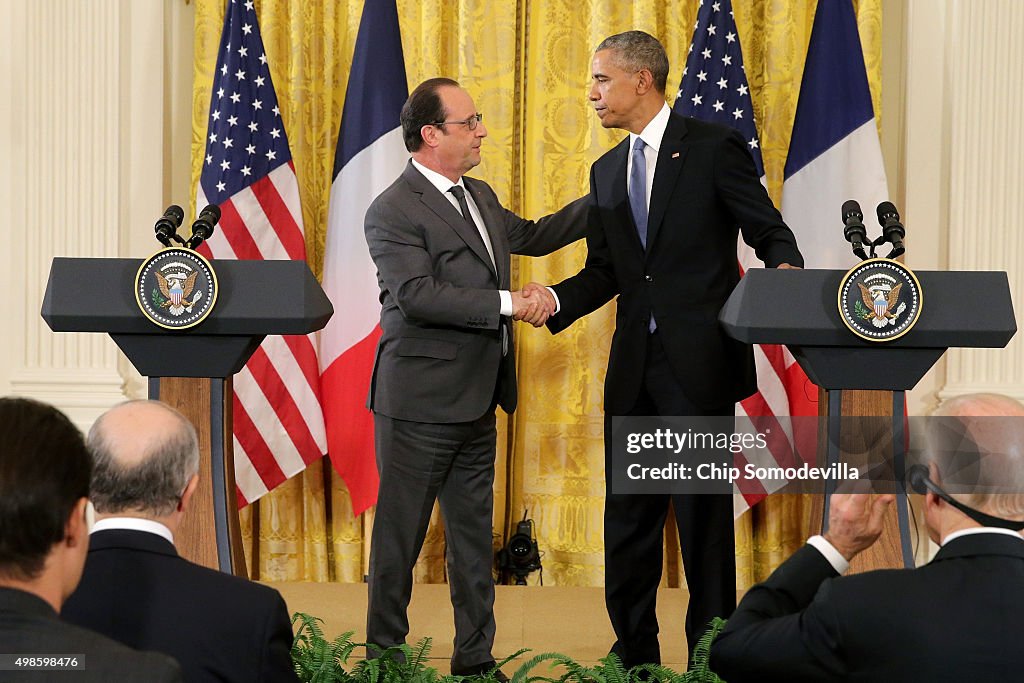 President Obama Meets With French President Hollande At The White House