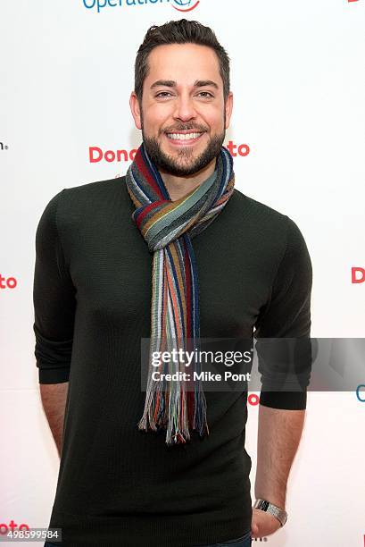 Actor Zachery Levi attends the "Donate A Photo" holiday kick -off at The Ritz-Carlton New York, Central Park on November 24, 2015 in New York City.