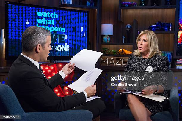 Pictured : Andy Cohen and Vicki Gunvalson --