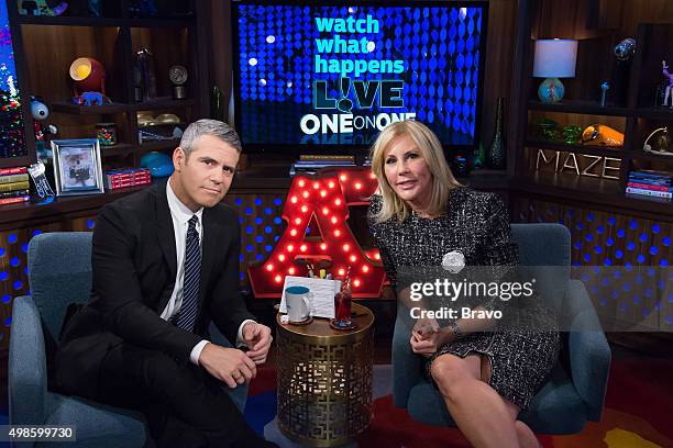 Pictured : Andy Cohen and Vicki Gunvalson --