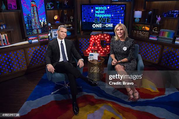 Pictured : Andy Cohen and Vicki Gunvalson --