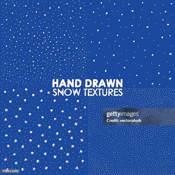 winter snowfall hand drawn spray texture. - stars pattern stock illustrations