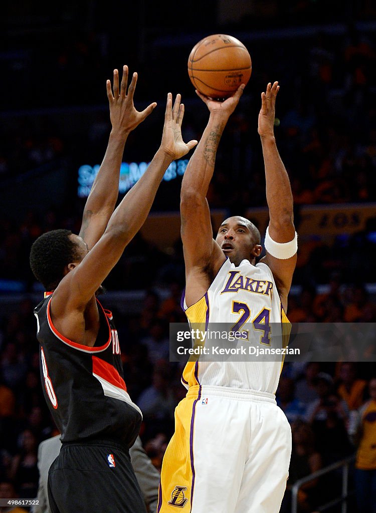 Portland Trail Blazers v Los Angeles Lakers