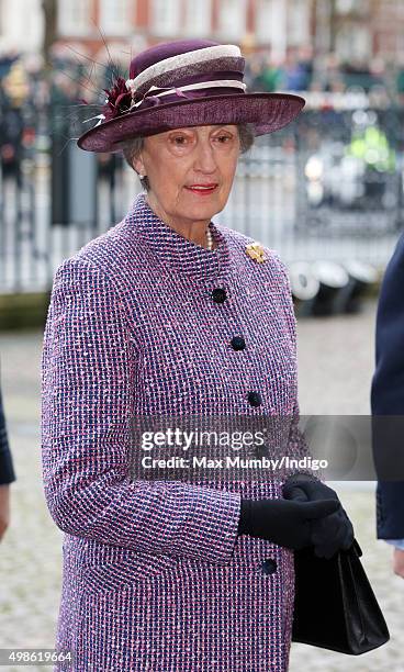 Lady Susan Hussey attends a service to mark the Inauguration of the Tenth General Synod of the Church of England at Westminster Abbey on November 24,...