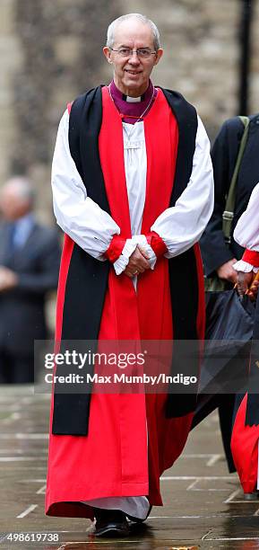 The Most Reverend Justin Welby, Archbishop of Canterbury attends the Inauguration of the Tenth General Synod of the Church of England at Church House...