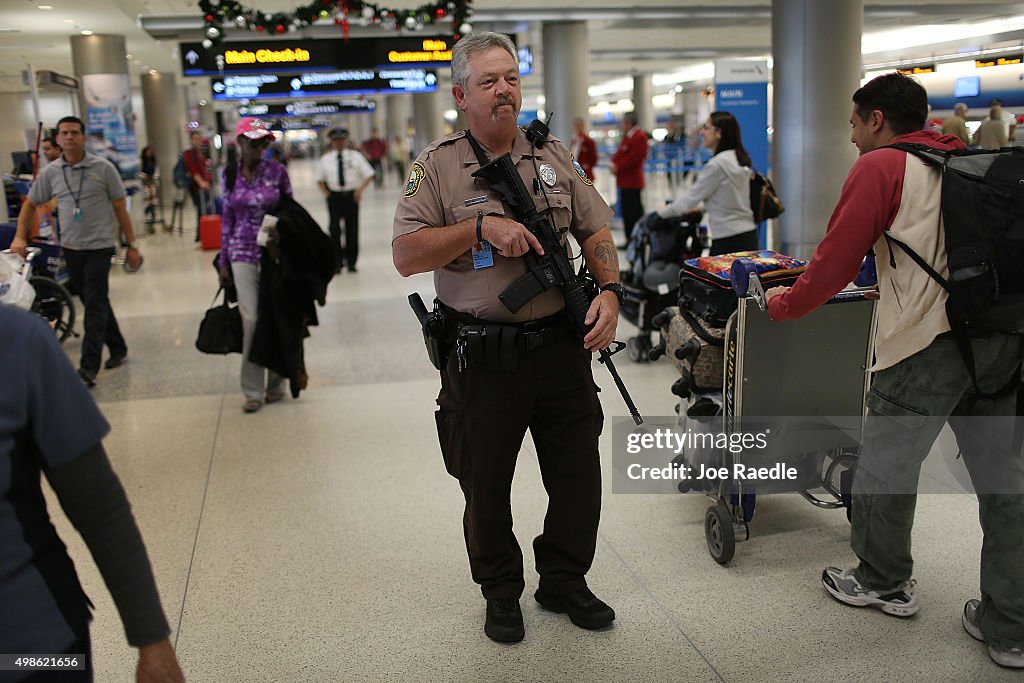 Security At U.S. Airports Heightened Ahead Of Thanksgiving Holiday