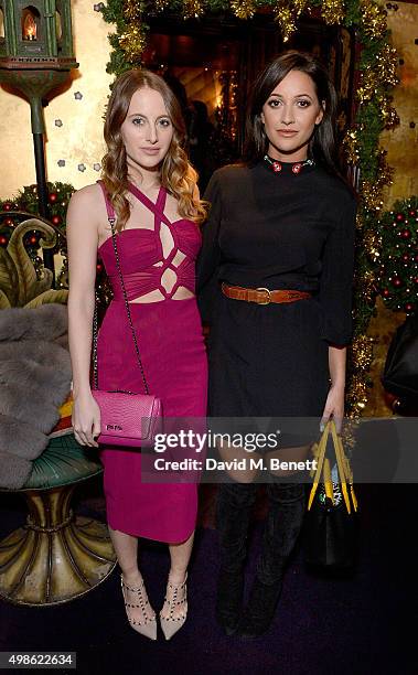 Rosie Fortescue and Roxie Nafousi attend the WhoWhatWear UK Launch at Loulou's on November 24, 2015 in London, England.