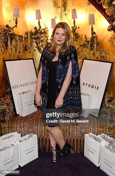 Tarka Russell attend the WhoWhatWear UK Launch at Loulou's on November 24, 2015 in London, England.